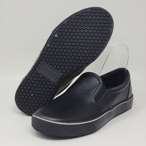 Tredsafe Shoes Mens 5 Womens 6 W Casual Slip On Loafer MNTR43SN003 Black Leather - Picture 5 of 9